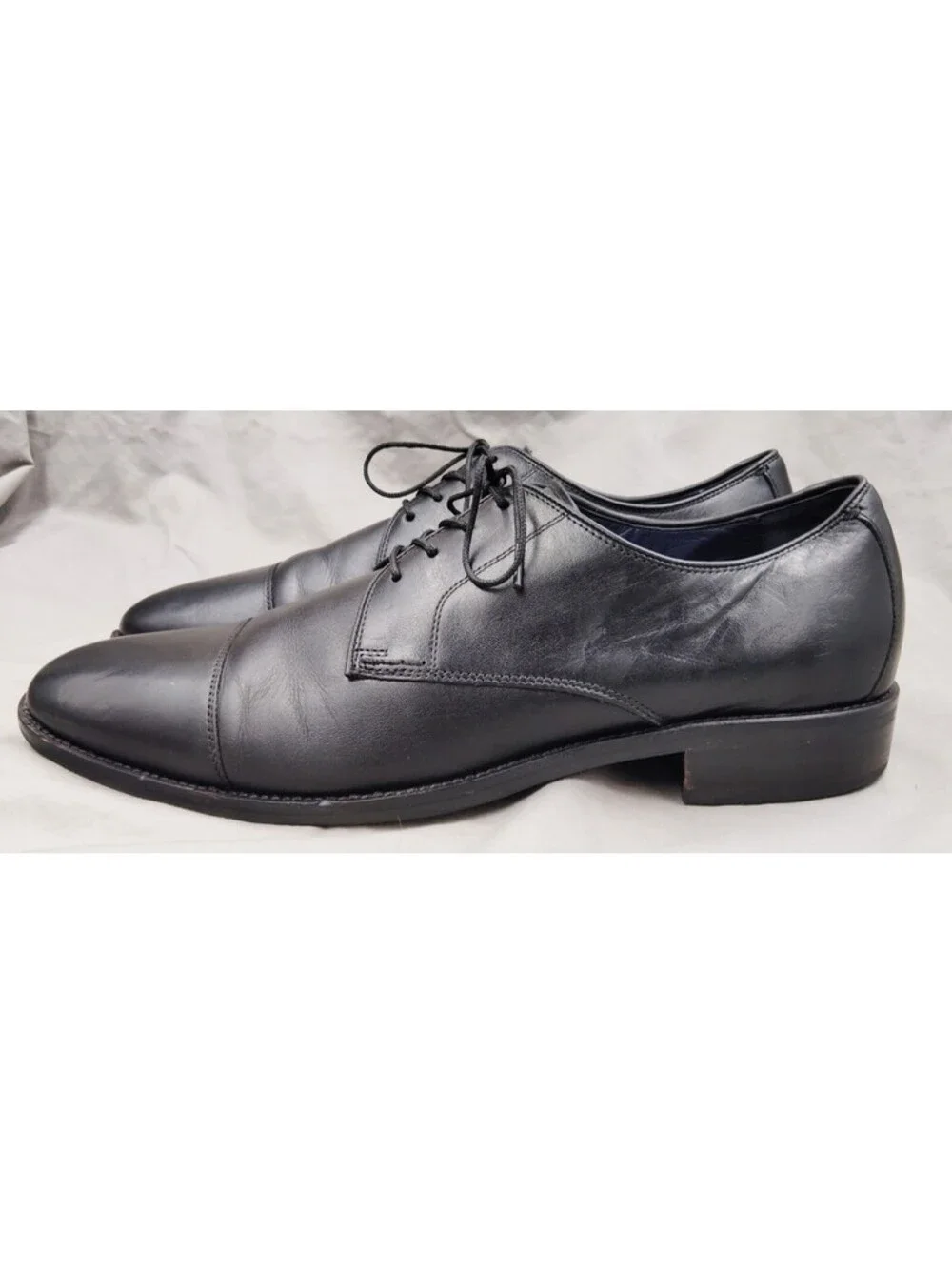 Cole Haan C11630 Lenox Hill Men's 10.5 M Black Leather Cap Toe Dress Shoes